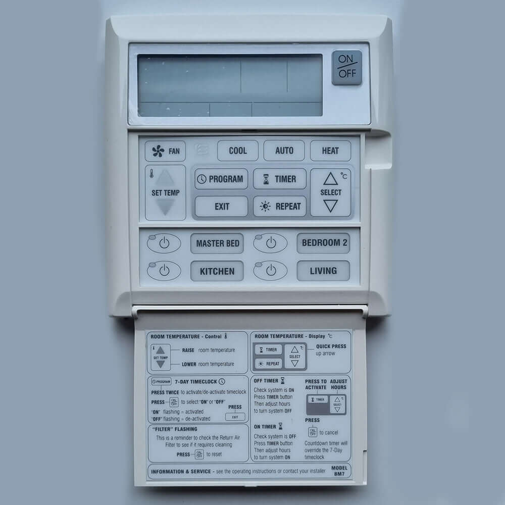 BM7-4Z 7 Day 4 Zone Wall Control [AFS-LEA-BM742WC-1] Front Panel Opened