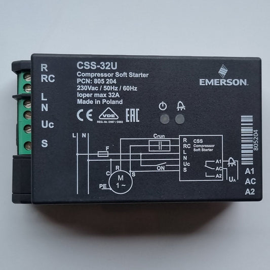 Soft Starter - Single Phase [CSS-32U] for Accent Air, Rheem, Rheem Thermal, Actron Air, Pioneer, Eclipse, Zodiac, Astral, Oasis, Sunlover, Evo Heat, and Hayward