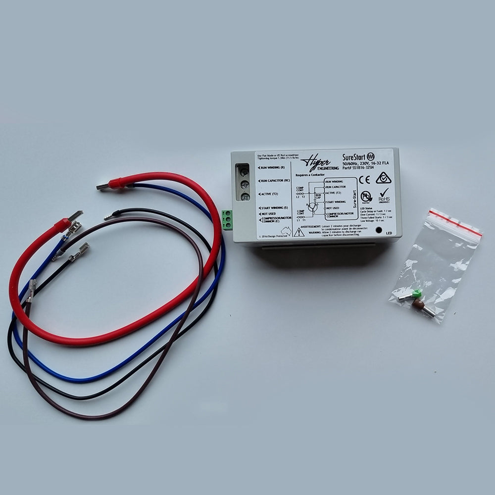 Soft Starter - Single Phase [SS1B16-32SN] for Rheem, Rheem Thermal USA Model, Accent Air, Rheem Thermal, Actron Air, Pioneer, Eclipse, Astral, Oasis, Sunlover, Evo Heat, and Hayward